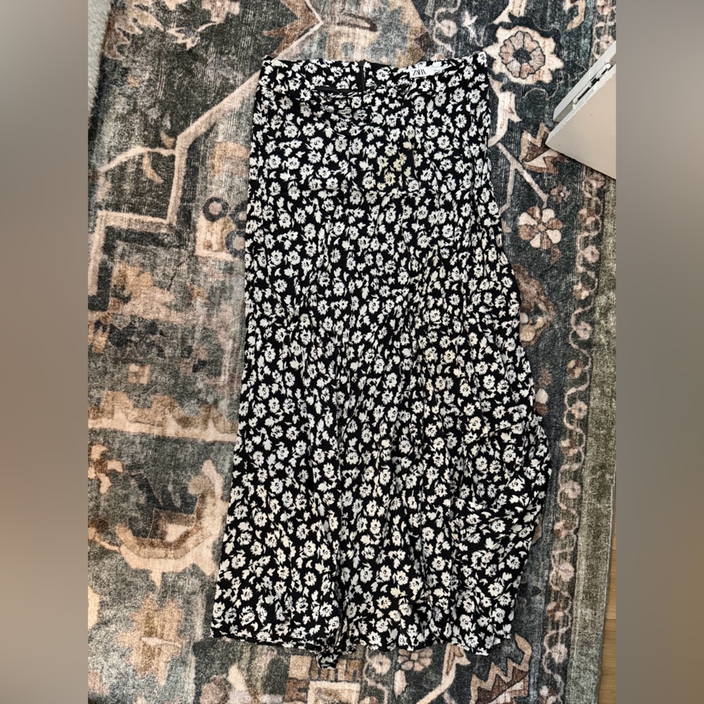 Zara floral slip skirt